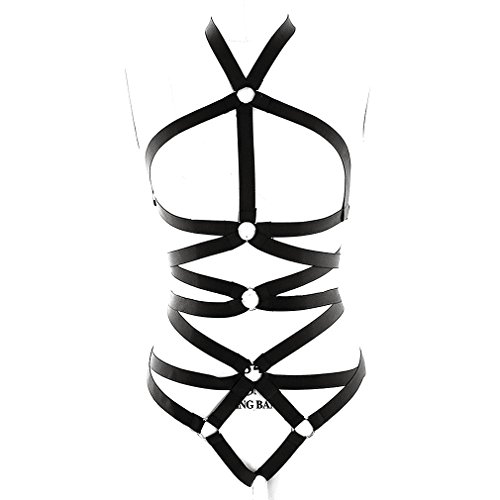 Body Harness Belt Lingerie Set for Women's Punk Goth Strap Underwear Dance Rave wear