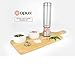 OPUX Electric Salt and Pepper Grinder Set with LED Light | Battery Operated Stainless Steel Salt Shaker, Automatic Pepper Mill | Electronic, Adjustable Coarseness, Modern Design