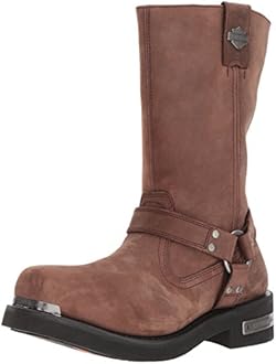 HARLEY-DAVIDSON FOOTWEAR Men's Landon Motorcycle Boot, Brown, 8.5 Medium US