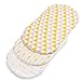 Bassinet Bed Sheets – Bassinet Fitted Sheets 3 Pack – 100% Jersey Knit Cotton Cradle Sheets – Bassinet Bedding for Standard Size Oval or Rectangular Bassinet Pads – Bassinet Sheet for Girl