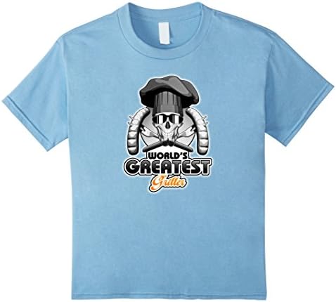 Kids Grilling T-Shirt World's Greatest Griller 4 Baby Blue