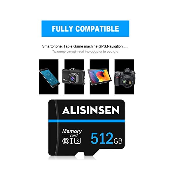 Micro-SD-Karte, 512 GB, TF-Karte, Klasse 10, High Speed, mit SD-Kartenadapter für Nintendo Switch – Bild 6