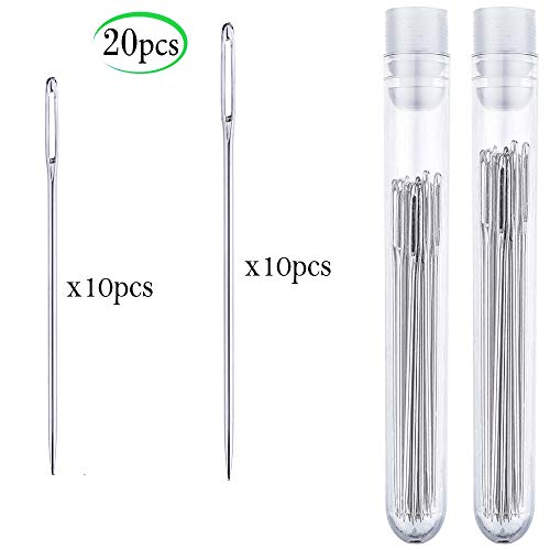 image for UA Crafts Large-Eye Hand Sewing Needles 2.3 inches (60mm) 10 pcs and B