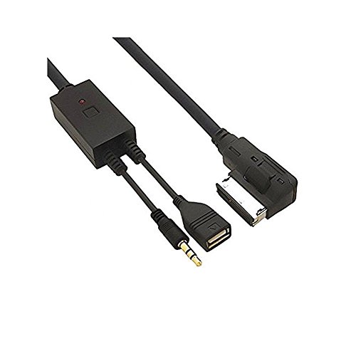 EX1 AMI Audi Music Interface MDI Volkswagen Media Device Inteface MMI to USB and 3.5mm AUX Audio Music Cable for Audi and Volkswagen