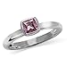 Cushion Cut Simulated Color Change Alexandrite 925 Sterling Silver Stack/Stackable Solitaire Ring
