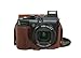 MegaGear Ever Ready Protective Dark Brown Leather Camera Case, Bag for Canon PowerShot G1X , G1 X