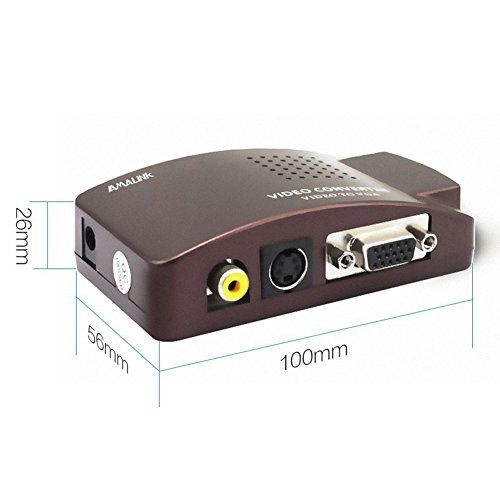RCA-Composite-AV-S-Video-to-VGA-Converter-Box-AMALINK-HD-Video-and-Audio-Adapter-Converter-US-Plug-Not-Included