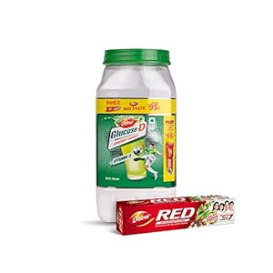 Dabur Glucose -D Insant Energy Boost With Vitamin D – 1 Kg With Dabur Red Paste 200g Free