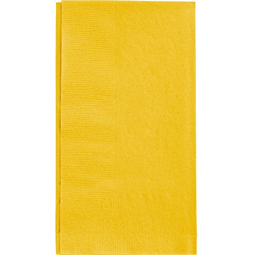 MM Foodservice 125 Count 2 Ply Paper Dinner Napkins perfect for Weddings, Parties, Dinners or Events (YELLOW)