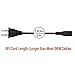 ANYQOO 6 Feet Power Adapter Extension Cord Wall Cord Cable (Black-01)