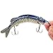 Lixada Fishing Lure,8-12inch Lifelike Multi-jointed 8/13-segement Pike Muskie Swimbait Crankbait Hard Bait Fish Treble Hook Tackle