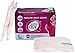 Genial Day Organic Cotton Unscented Eco Certified Super Absorbency Pad with Wings Featuring Odor Control Anion Strip Heavy Flow - 2 Packs of 8