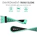 MoKo Watch Band Compatible with Garmin Forerunner 235, Soft Silicone Replacement Watch Band fit Garmin Forerunner 235/235 Lite/220/230/620/630/735XT/Approach S20/S6/S5 - Mint Green & Black