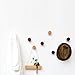 2Pcs Natural Wooden Coat Hooks, Wall Mounted Single Cone Wall Hook Rack, Decorative Craft Clothes Hooks (Black Walnut)