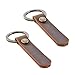 Jzcky Shzrp 2-Pack Simple Retro Leather Key Chain Key Holder Key Ring Organizer(PT100)