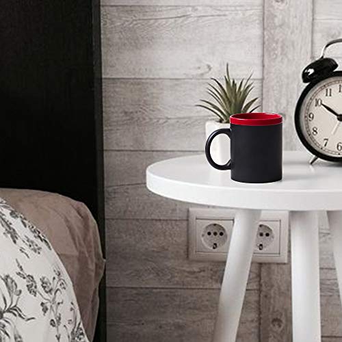 image for LIFVER 12 Ounce Coffee Mugs, Set of 4, Ceramic Porcelain Mug Set for C