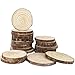CEWOR Natural Wood Slices 20pcs 3.5-4.0 Inches Craft Christmas Ornaments Round Circles Unfinished Tree Bark Log Discs for DIY Arts Rustic Wedding Decoration
