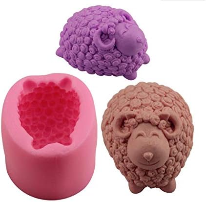 DIVISTAR 3D Little Sheep Silicone Craft Molds DIY Handmade soap mould