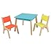 KidKraft Highlighter Children's Modern Table and Chair Set - Bright Colored Wooden Kid's Furniture, Gift for Ages 3-8