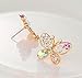 Gleader Fashion Multicolour Rhinestone Butterfly Retro Ear Studs Earrings 1 Pair