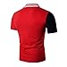 Men's Tee,Neartime Sports Short Sleeve Polo Shirt Slim T-shirts Tops (L, Red)