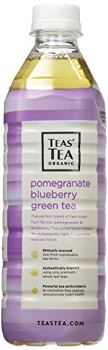 Teas' Tea Organic Lightly Sweet, Lemon Mint Green, 16.9 Ounce (pack Of 12)