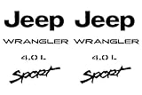 Noa Store 1997-2002 Jeep Wrangler Sport 4.0L Replacement Fender Decals Sticker TJ 1 Set