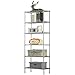 LANGRIA 6 Tier Wire Shelving Unit Organization and Storage Rack with 5 Hooks,Silver
