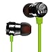 SoundPEATS M20_Green In-Ear Headphones Noise Cancelling Earphones Stereo Ergonomic Comfort-Fit Earbuds with Microphone, Green