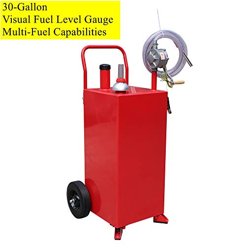 Fashine 30-Gallon Gas Caddy Fuel Tank, Portable Storage Tank Transfer Fuel Caddy, 30 Gallons Capacity, Red(US Storage) - Thumbnail 5