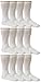 Debra Weitzner Diabetic Ankle Socks Mens Womens Non-binding Socks Loose Fit 12 Pairs White