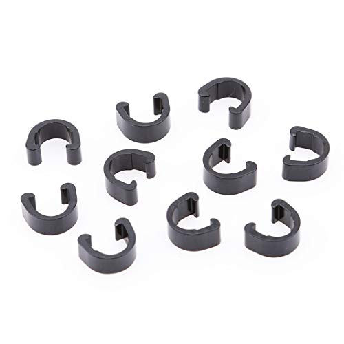 YouCY C-Clips Buckle Bike Accessories - Bicycle Line Pipe Tubing Fixed Buckle - Cable Derailleur Clamps Housing Clasps,Black
