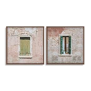 Framed Canvas Wall Art for Living Room, Bedroom Window Theme Canvas Prints for Home Decoration Ready to Hang - 16"x16"x2 Panels
