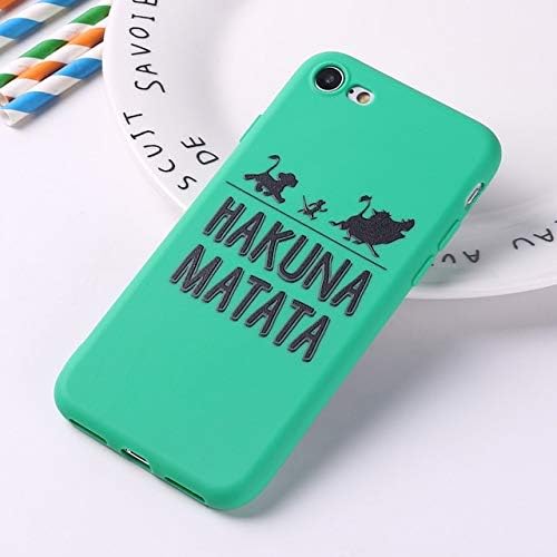OTADO for iPhone 6S 5S SE 8 8Plus X 7 7Plus XS Max Soft TPU Silicone Matte Case Fundas Coque Cover Lion King Pumba Hakuna Matata