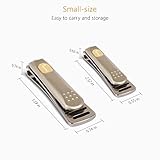 SUPRENT Finger Nail and Toe Nail Clipper Set, Precision Nail Clippers, Stainless Steel Nail Cutters, Best Nail Care for Women and Men, Home and Travel