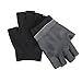 LANGFON Fingerless Moisturizing Gloves, Gel Spa Gloves, Moisturizing Gel Socks for Dry Rough Cracked Hand Repair Gloves Hand Gloves Moisturizing Overnight, Color Black Size M