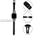 TOYOUTHS Leather Strap Compatible with Fitbit Versa Bands for Women Men Slim Genuine Leather Wristbands with Ventilated Hole Replacement for Versa Lite Special Edition Accessories Black+Black Buckle