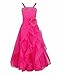 FEESHOW Kids Big Girls Rhinestone Ruffle Flower Dress Bridesmaid Party Wedding Gown Rose 8