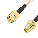 OdiySurveil(TM) RP-SMA Extension Cable, Male to Female Nut Bulkhead Crimp RG316 Coax Adaptor(20cm,Pack of 3)