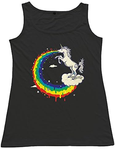 Xiaxkeng Unicorn Is My Spirit Animal Women's Basic Tank Top Tee SizeS ColorBlack