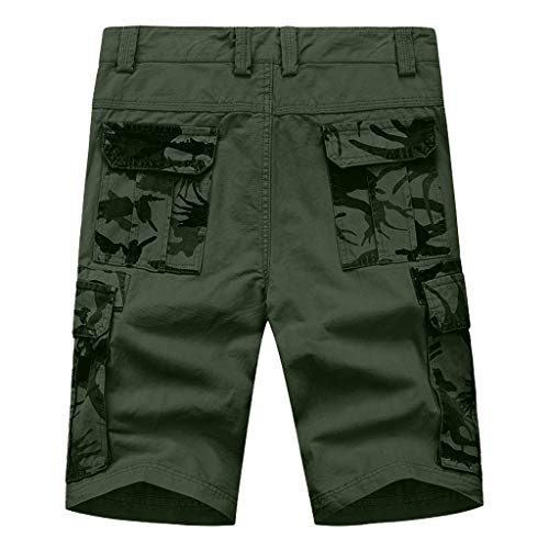 ZEFOTIM Shorts for Men 2019 Fashion Casual Cotton Multi-Pocket Outdoors Work Trouser Cargo Short Pants(ArmyGreen,32) - Thumbnail 3