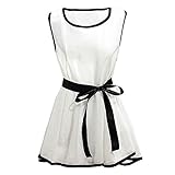 Ularmo Summer Fashion Sweet Slim Fit Lady Chiffon Sleeveless T-Shirt Blouse
