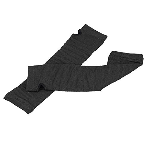 Vovotrade Winter Wrist Arm Hand Warmer Knitted Long Fingerless Gloves (Black)