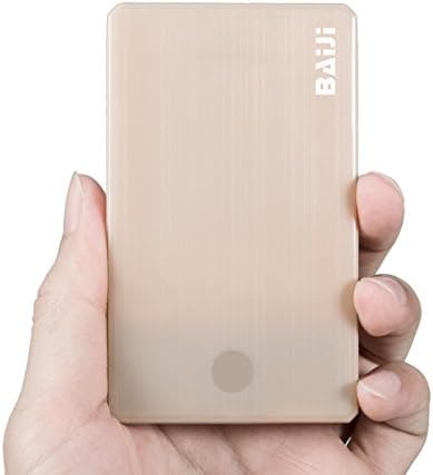 Mini Power Portable Cellphone Charger - Compact 2500mAh 1-Port Ultra Slim Power Bank for iPhone 6 plus, 5s, 5, 4s Samsung Galaxy S7 S6 (Gold)