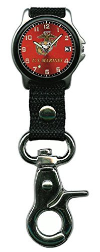 U.S. Marine Corps Chrome Case Clip Watch - 30m Water Resistant
