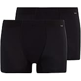 HANRO Men's Cotton Essentials 2 Pack Boxer Brief w/Covered Waistband 73079