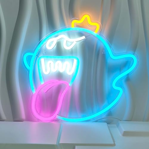 Neon Sign King Boo The Ghost Face LED Neon Light