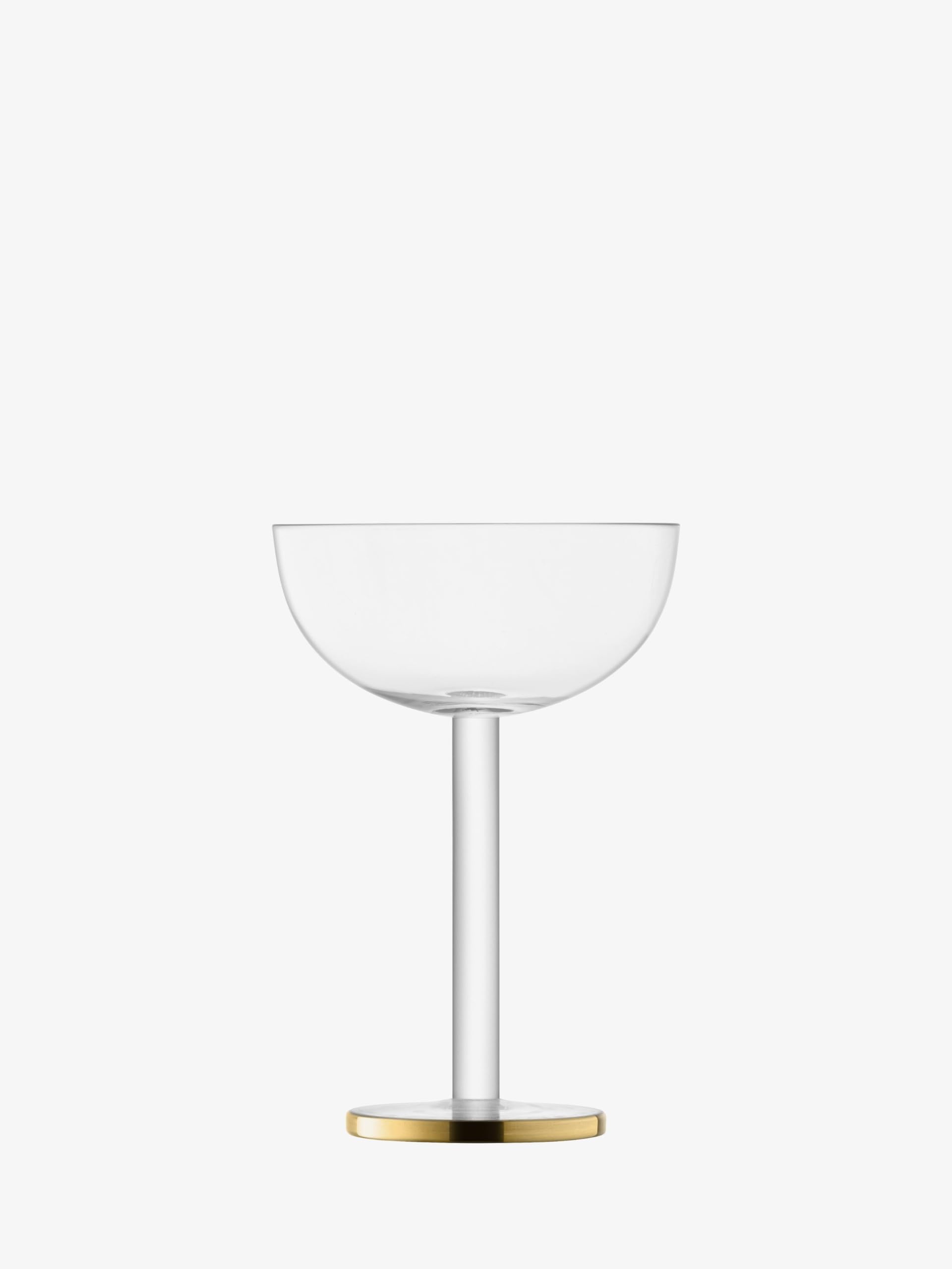 LSA Luca Coupe Glass 200ml Gold | Set of 2 | Mouthblown & Handmade Glass | LC04 — image 1