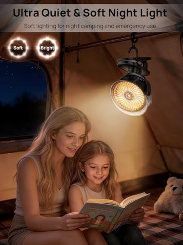Clip Fan with Water Cooling, 6000 mAh Fan Battery Rechargeable, Mini Portable USB Table Fan with 4 Wind Levels, Quiet Small Ceiling Fan, Ideal for Prams, Home, Office, Outdoor