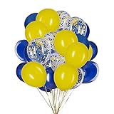 Blue and Yellow Balloons,Blue Yellow Confetti